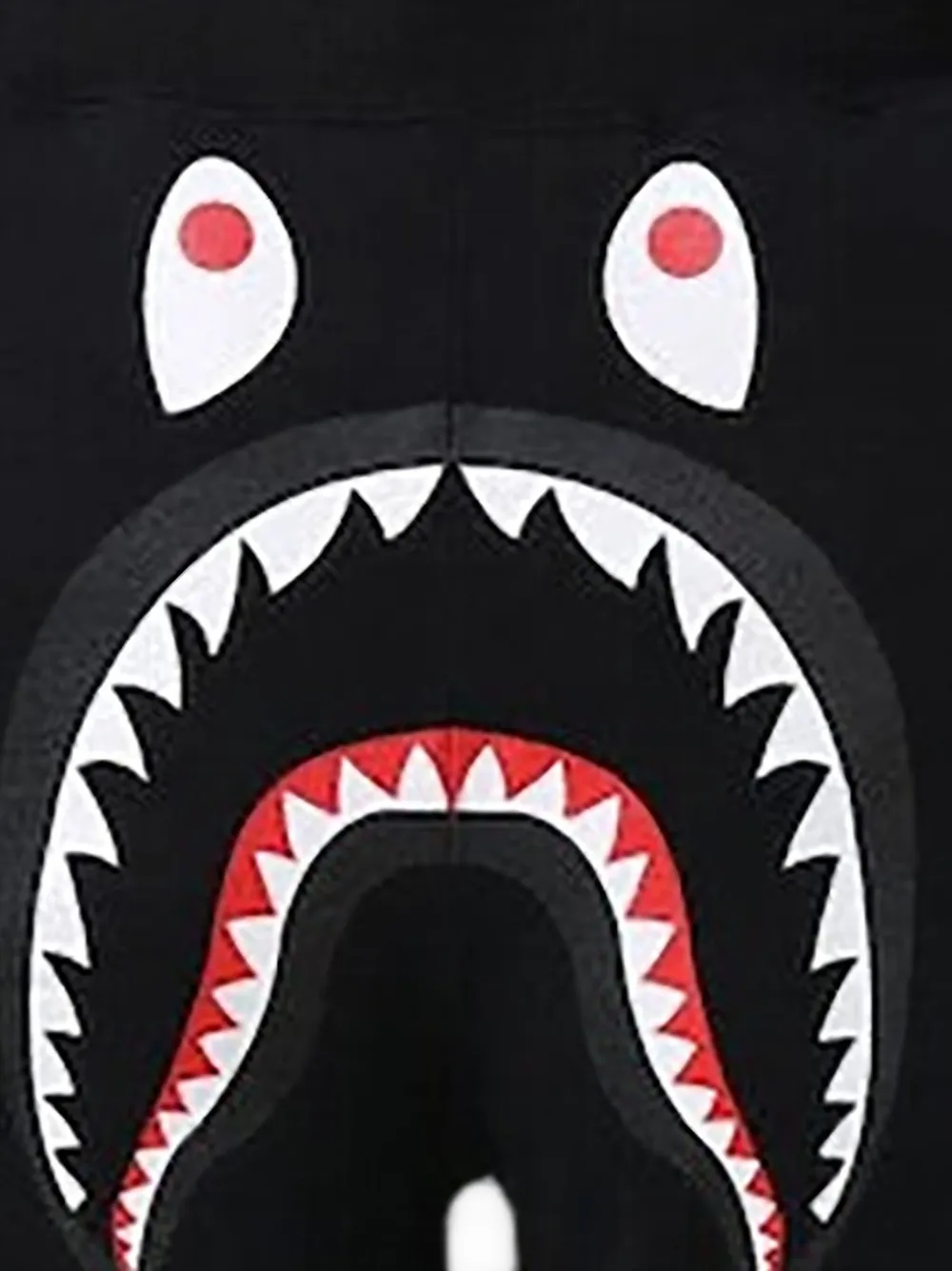 A BATHING APE® shark sweat shorts detail